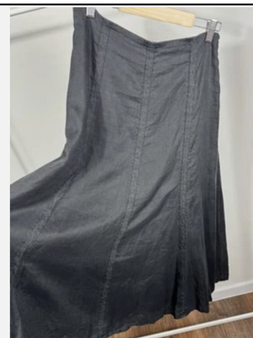 Linen A-line skirt